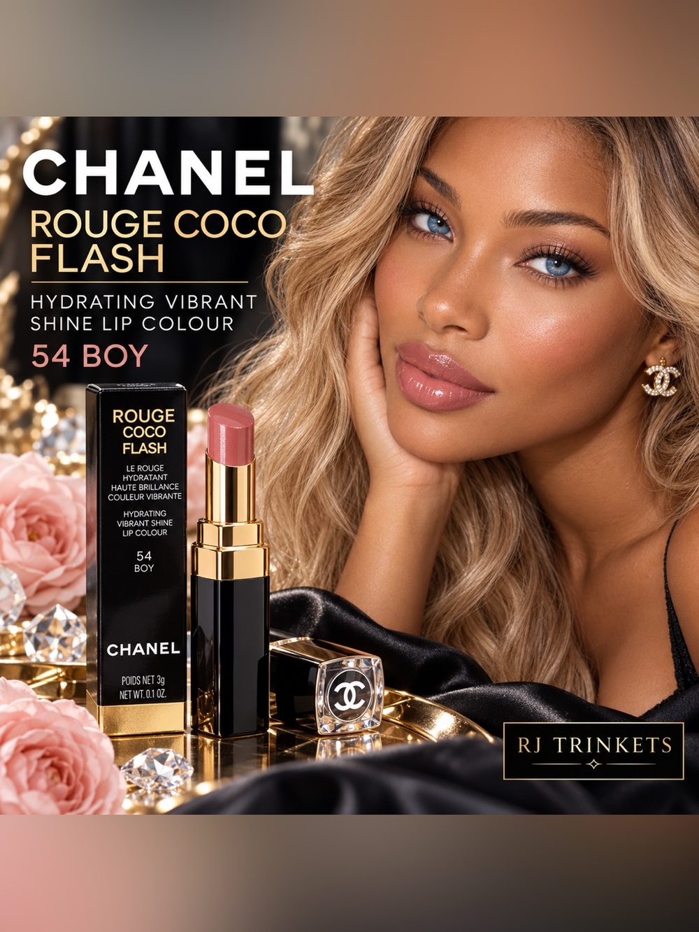 CHANEL Rouge Coco Flash Hydrating Lip Colour — Nude Pink (54 Boy)